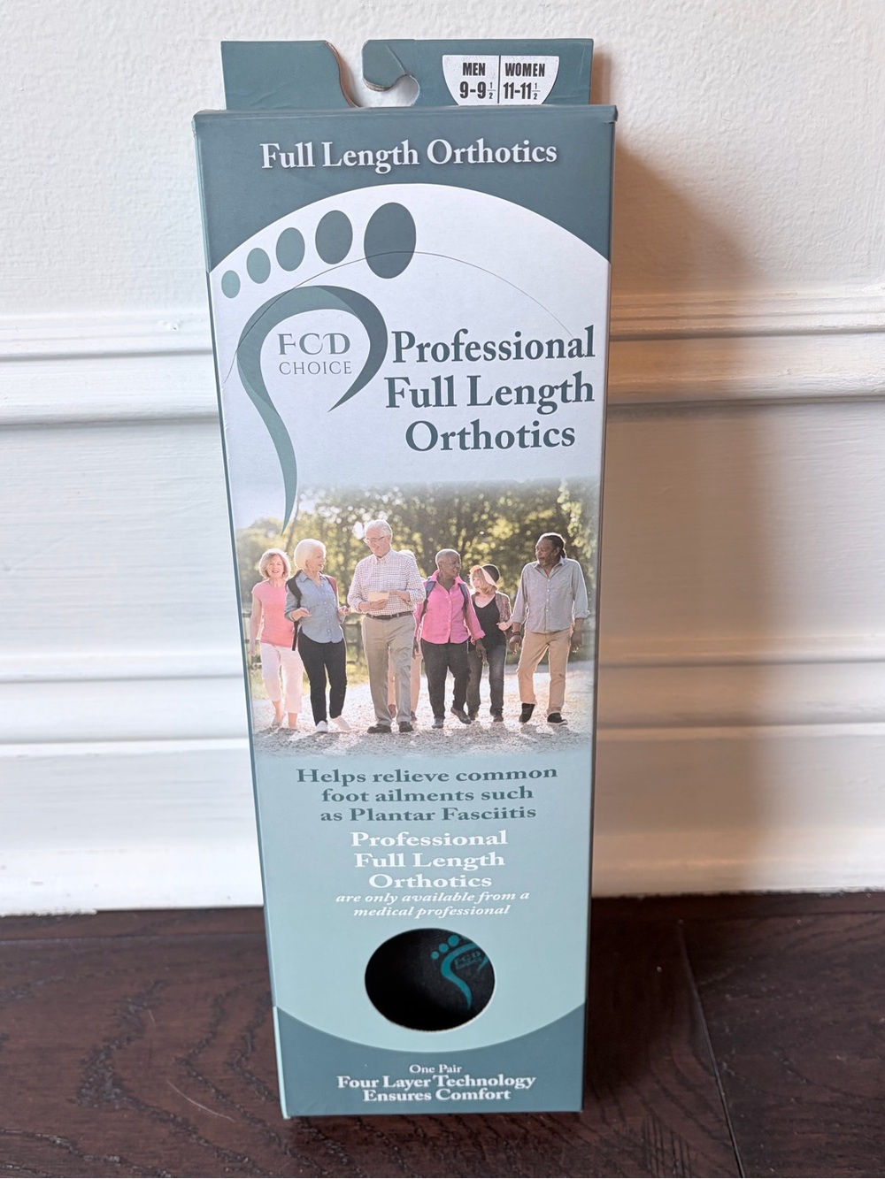 NIB FCD Choice Professional Full Length Orthotics - Men 9-9-1/2|Women 11-11-1/2